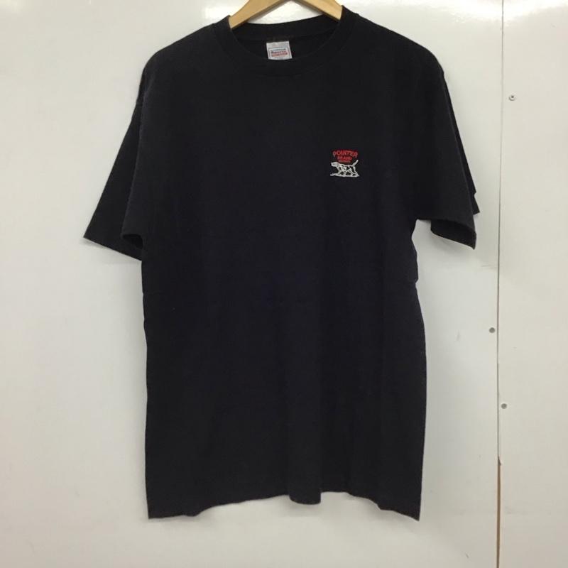 ポインター POINTER Tシャツ 半袖 半袖カットソー プリントTシャツ クルーネックカットソー XL ロゴ、文字 紺 / ネイビー /  メンズ USED 古着 中古 10150070