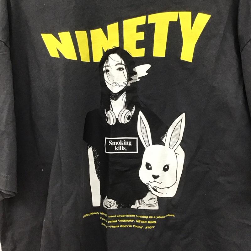 ナインティナインティ 9090 Tシャツ 半袖 半袖カットソー プリントTシャツ クルーネックカットソー fr2 XXL プリント ダークグレー / ダークグレー /  メンズ USED 古着 中古 10149189