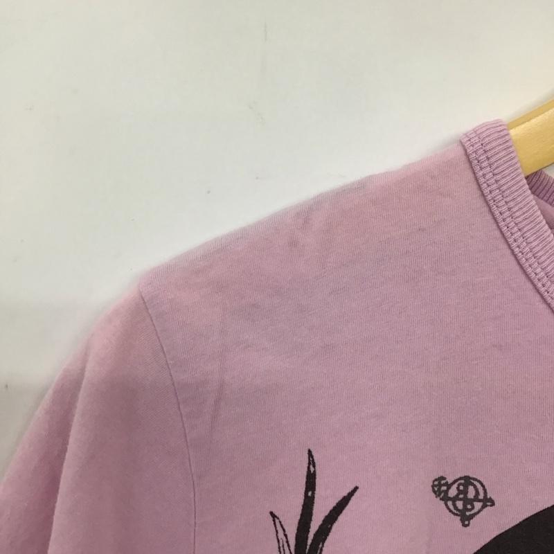 ディーゼル DIESEL Tシャツ 半袖 半袖カットソー プリントTシャツ クルーネックカットソー S プリント 桃 / ピンク /  メンズ USED 古着 中古 10139176
