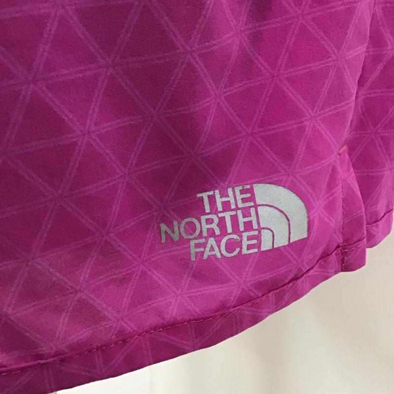 ザノースフェイス THE NORTH FACE パンツ ショートパンツ NBW41571 ノベルティーフライウェイトレーシングショート アウトドア L ロゴ、文字 紫 / パープル / X 黒 / ブラック /  レディース USED 古着 中古 10118718
