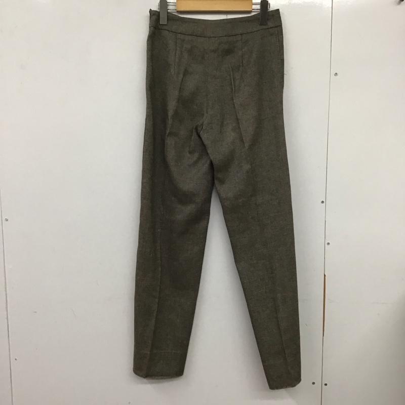 マックスマーラ MaxMara パンツ スラックス スラックスパンツ ワイドパンツ センタータックパンツ 36 無地 茶 / ブラウン /  レディース USED 古着 中古 10133043