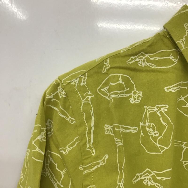 ゴースローキャラバン go slow caravan シャツ、ブラウス 長袖 長袖シャツ プリントシャツ カラーシャツ 3 プリント マスタード / マスタード /  メンズ USED 古着 中古 10145294