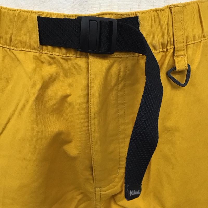 コロンビア Columbia パンツ ショートパンツ ショートパンツ ハーフパンツ カジュアルパンツ L ロゴ、文字 黄 / イエロー /  メンズ USED 古着 中古 10114569