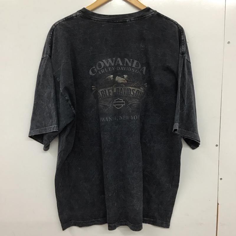 ハーレーダビッドソン Harley-Davidson Tシャツ 半袖 半袖カットソー プリントTシャツ クルーネックカットソー 2008年 usa製 XL プリント 黒 / ブラック /  メンズ USED 古着 中古 10134004
