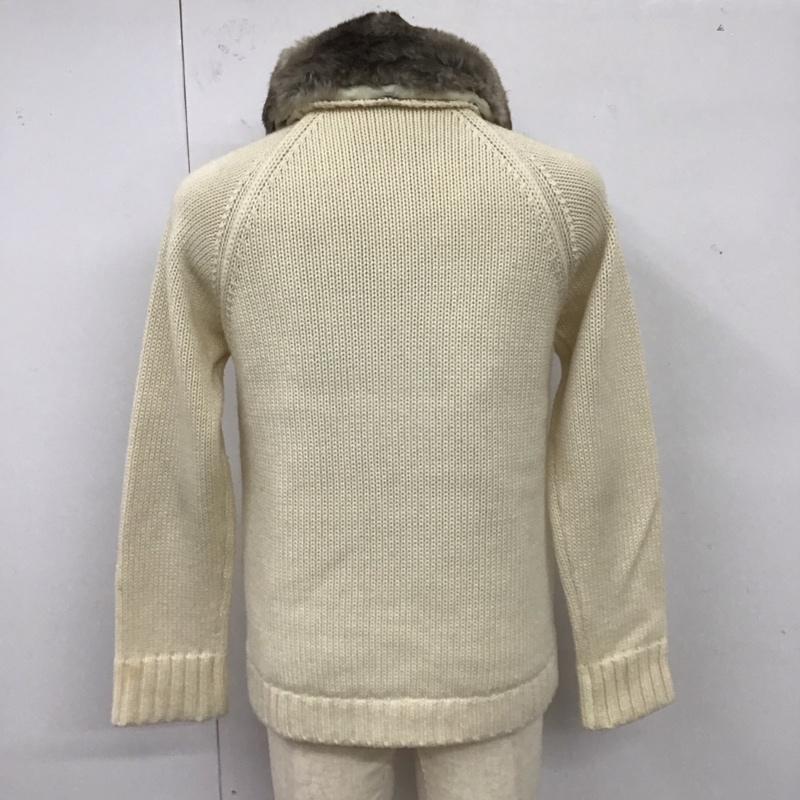 バーバリーブラックレーベル BURBERRY BLACK LABEL ジャケット、上着 ジャケット、ブレザー ジップアップニットジャケット カラーニットジャケット アウター 2 ロゴ、文字 白 / ホワイト /  メンズ USED 古着 中古 10120037