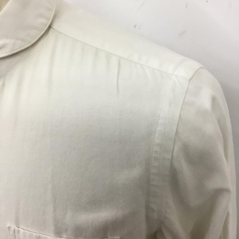 ハバーザック HAVERSACK シャツ、ブラウス 長袖 長袖シャツ カラーシャツ ポケットシャツ 長袖カットソー L 無地 白 / ホワイト /  メンズ USED 古着 中古 10117582