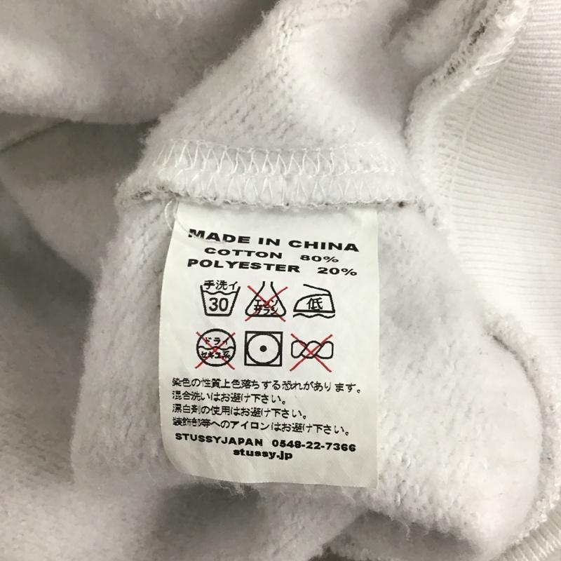 ステューシー STUSSY パーカー 長袖 ジップパーカー M チェック X ロゴ、文字 白 / ホワイト / X 茶 / ブラウン /  メンズ USED 古着 中古 10120536