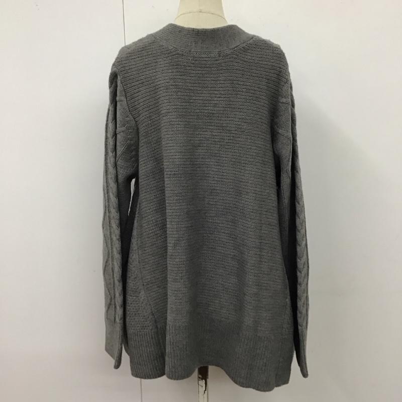 ニコアンド niko and... カーディガン 長袖 ST66TE02SB Vネック L  灰 / グレー /  レディース USED 古着 中古 10120583