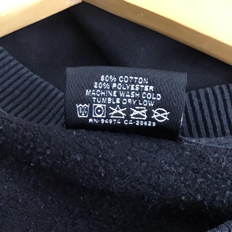 ステューシー STUSSY トレーナー 長袖 長袖トレーナー スウェット クルーネック プルオーバー L ロゴ、文字 黒 / ブラック /  メンズ USED 古着 中古 10142574