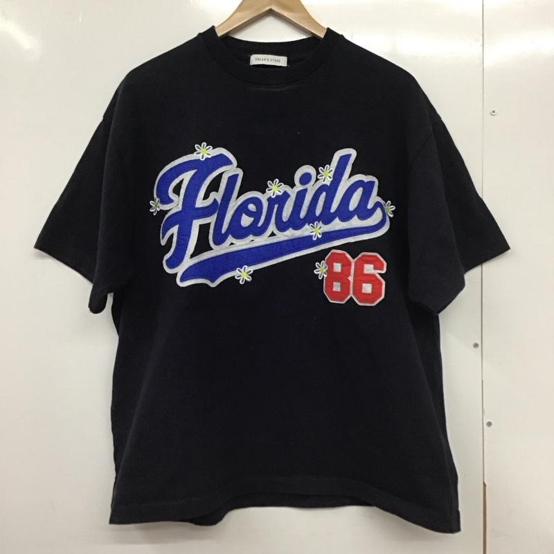 フリークスストア FREAK S STORE Tシャツ 半袖 半袖トレーナー クルーネックカットソー 半袖カットソー 半袖Tシャツ S ロゴ、文字 紺 / ネイビー /  メンズ USED 古着 中古 10131268