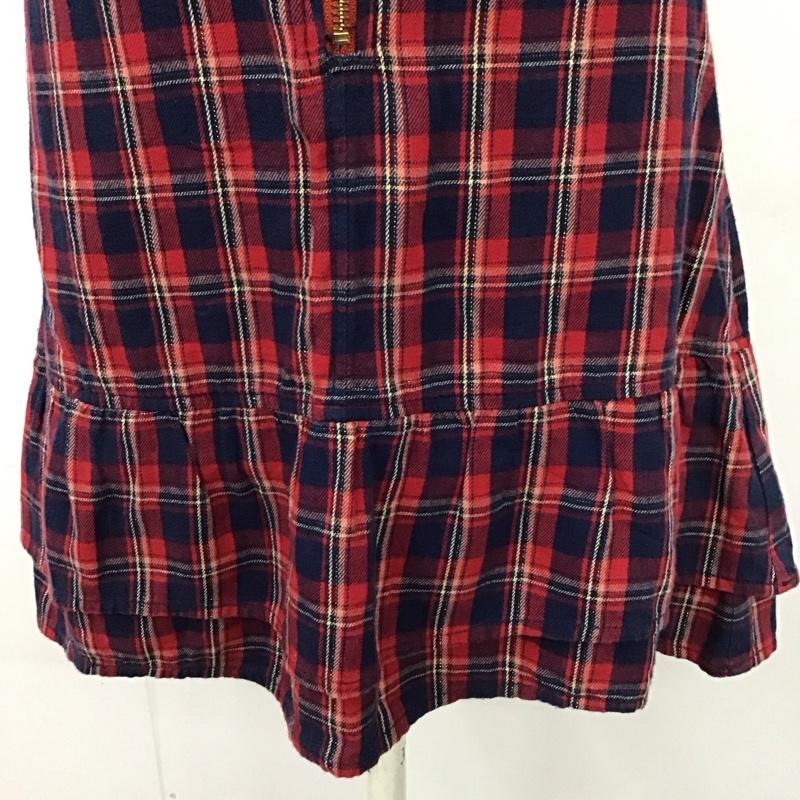 トミー ジーンズ TOMMY JEANS ワンピース ミニスカート 224-913204-720 Uネック ノースリーブ フリル M チェック マルチカラー / マルチカラー /  レディース USED 古着 中古 10115473