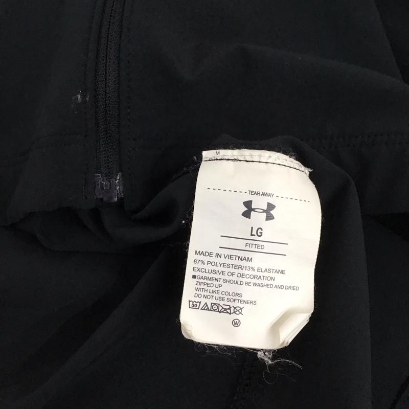 アンダーアーマー UNDER ARMOUR ジャケット、上着 ジャケット、ブレザー ジップパーカー L 無地 黒 / ブラック /  メンズ USED 古着 中古 10131062