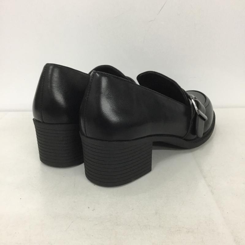 バイアシナガオジサン byあしながおじさん パンプス パンプス ローファー cloverleaf 24cm 24.0cm 無地 黒 / ブラック /  レディース USED 古着 中古 10140604