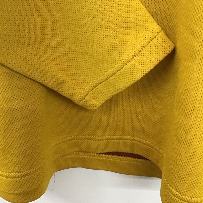 ザノースフェイス THE NORTH FACE カットソー 長袖 長袖カットソー ジップアップネックカットソー スタンドカラー M ロゴ、文字 黄 / イエロー /  メンズ USED 古着 中古 10130472