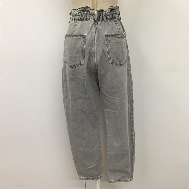 ザラ ZARA パンツ デニム、ジーンズ 5862 193 802 ギャザー ハイウエスト 無地 灰 / グレー /  レディース USED 古着 中古 10118351
