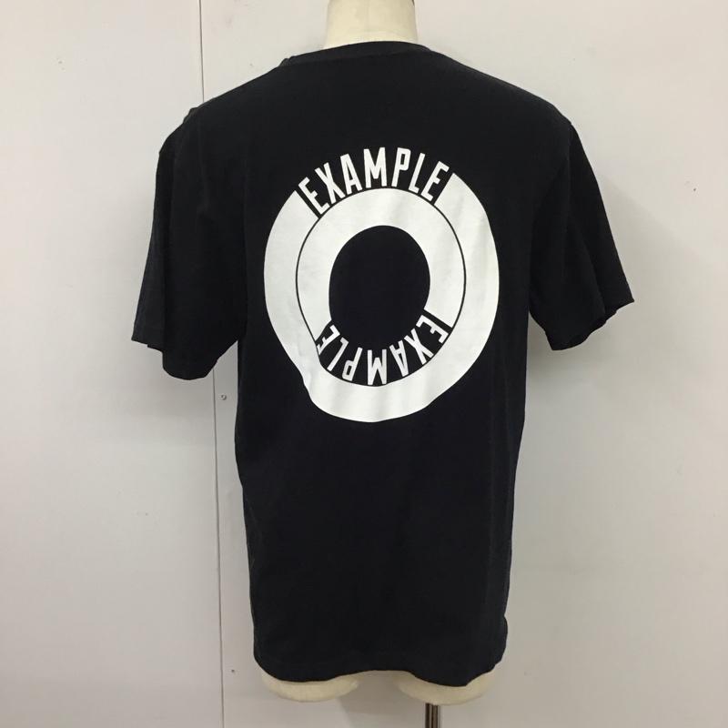 イグザンプル EXAMPLE Tシャツ 半袖 半袖カットソー プリントTシャツ クルーネックカットソー L ロゴ、文字 黒 / ブラック /  メンズ USED 古着 中古 10119518