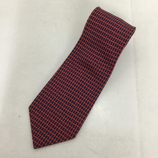 エルメス HERMES ネクタイ ネクタイ シルク 総柄 赤 / レッド / X 紺 / ネイビー /  メンズ USED 古着 中古 10142108