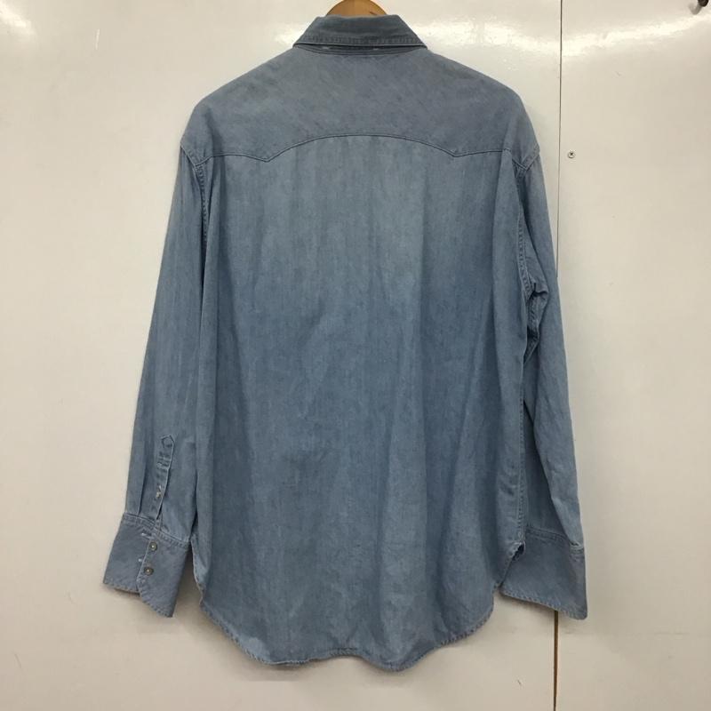 カルナ KALNA シャツ、ブラウス 長袖 1A15002 ルーズシルエットデニムシャツ 0 無地 水色 / ライトブルー /  レディース USED 古着 中古 10143509