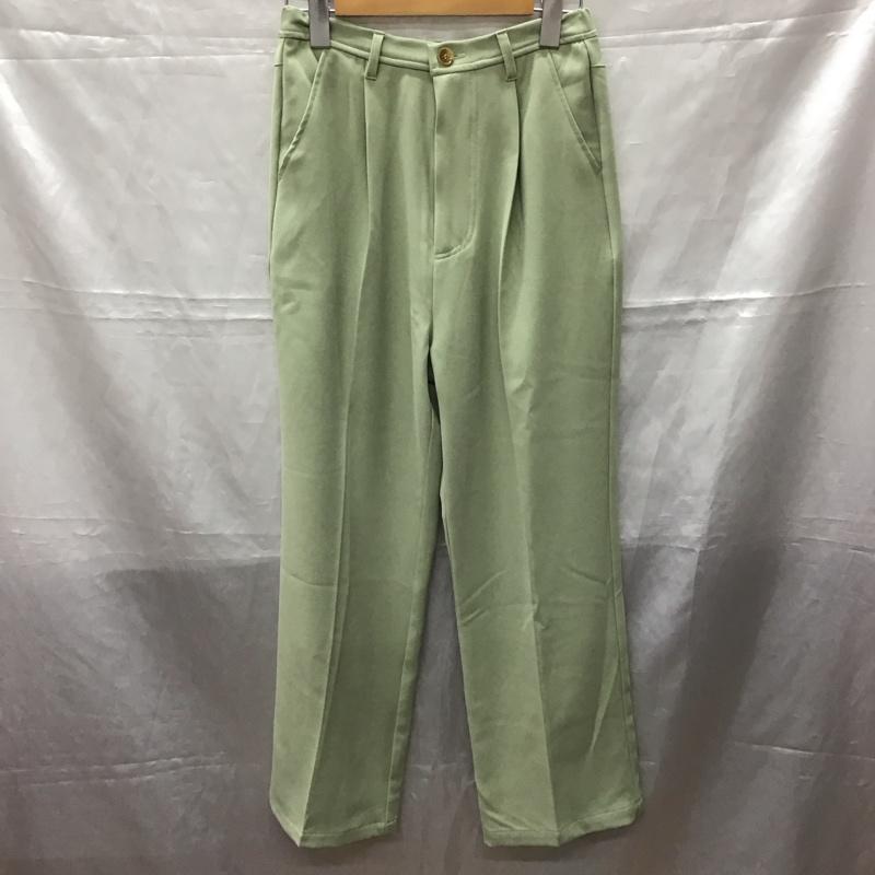 エヘカソポ ehka sopo パンツ スラックス 1405597 センタープレスパンツ FREE 無地 薄緑 / ライトグリーン /  レディース USED 古着 中古 10112427