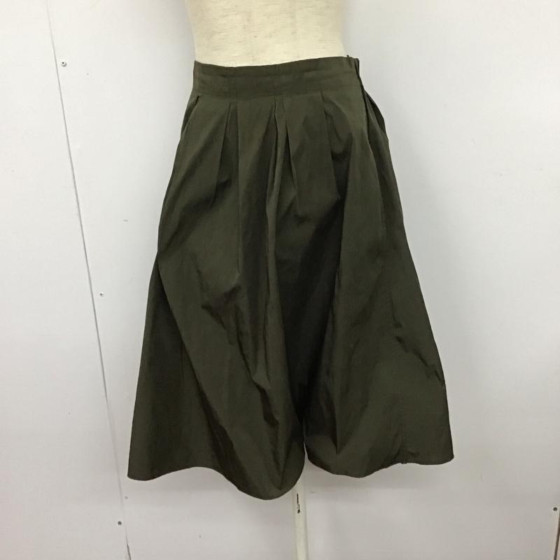 ザラベーシック ZARA BASIC スカート ひざ丈スカート ロングスカート フレアスカート カジュアルスカート M 無地 カーキ / カーキ /  レディース USED 古着 中古 10126964