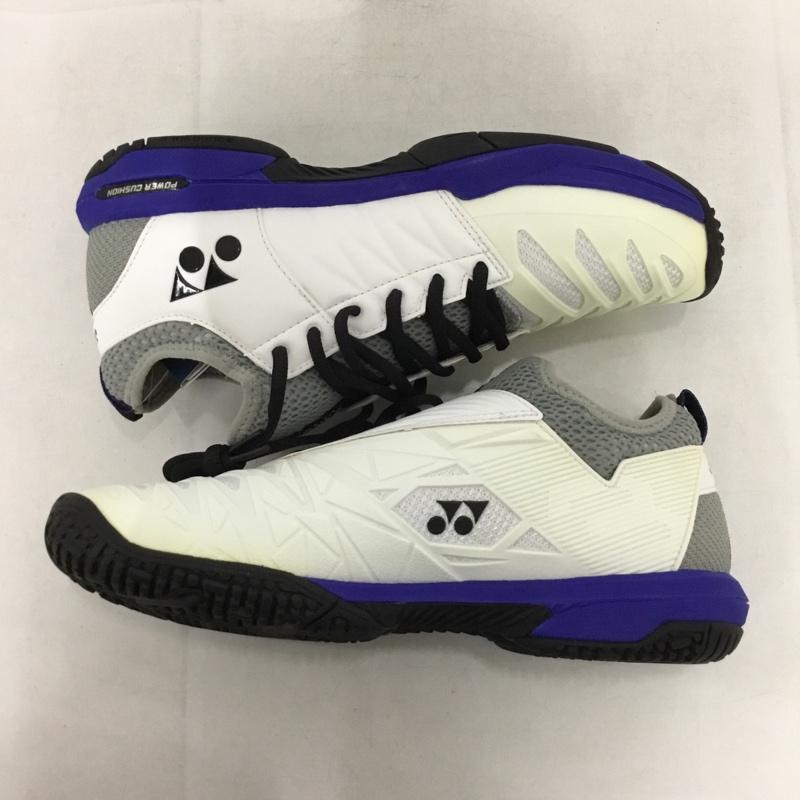 ヨネックス YONEX スニーカー スニーカー SHTF3MGC パワークッションフュージョンレブ3メンGC テニスシューズ 箱有 25.5cm 25.5cm ロゴ、文字 白 / ホワイト / X 黒 / ブラック / X 青 / ブルー /  メンズ USED 古着 中古 10149914