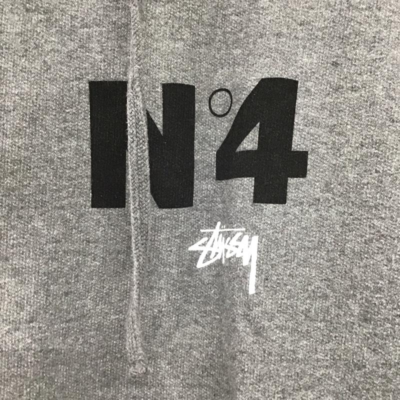ステューシー STUSSY パーカー 長袖 長袖パーカー プルオーバーパーカー スウェット XL ロゴ、文字 灰 / グレー /  メンズ USED 古着 中古 10141653