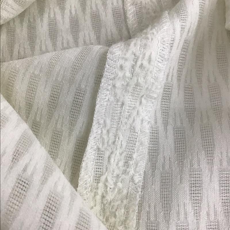グリーンレーベルリラクシング green label relaxing シャツ、ブラウス 長袖 3511-162-1410 フリンジ ジャカード フレア ブラウス 無地 白 / ホワイト /  レディース USED 古着 中古 10136477