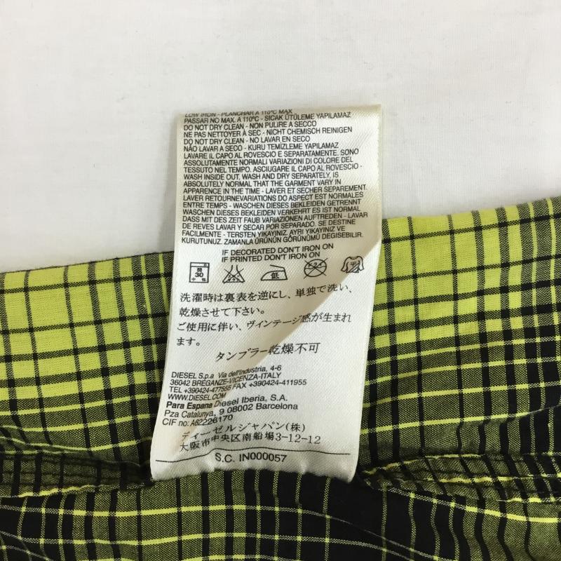 ディーゼル DIESEL シャツ、ブラウス 長袖 長袖シャツ S チェック 黄 / イエロー / X 黒 / ブラック /  メンズ USED 古着 中古 10136068