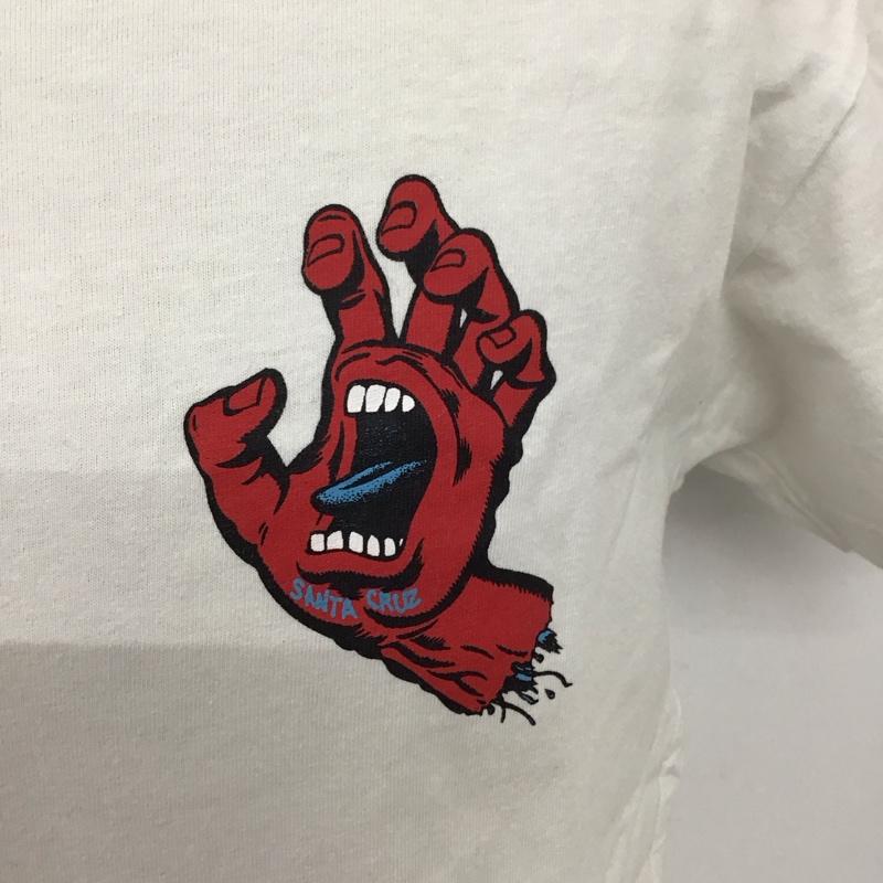 サンタクルーズ SANTA CRUZ Tシャツ 半袖 半袖Tシャツ プリントTシャツ クルーネックカットソー L プリント 白 / ホワイト /  メンズ USED 古着 中古 10124951