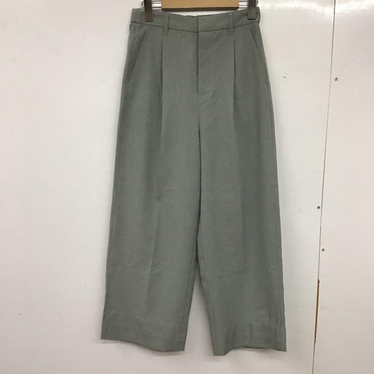 ローリーズファーム LOWRYS FARM パンツ スラックス スラックスパンツ ワイドパンツ センタータックパンツ M 無地 カーキ / カーキ /  レディース USED 古着 中古 10136745