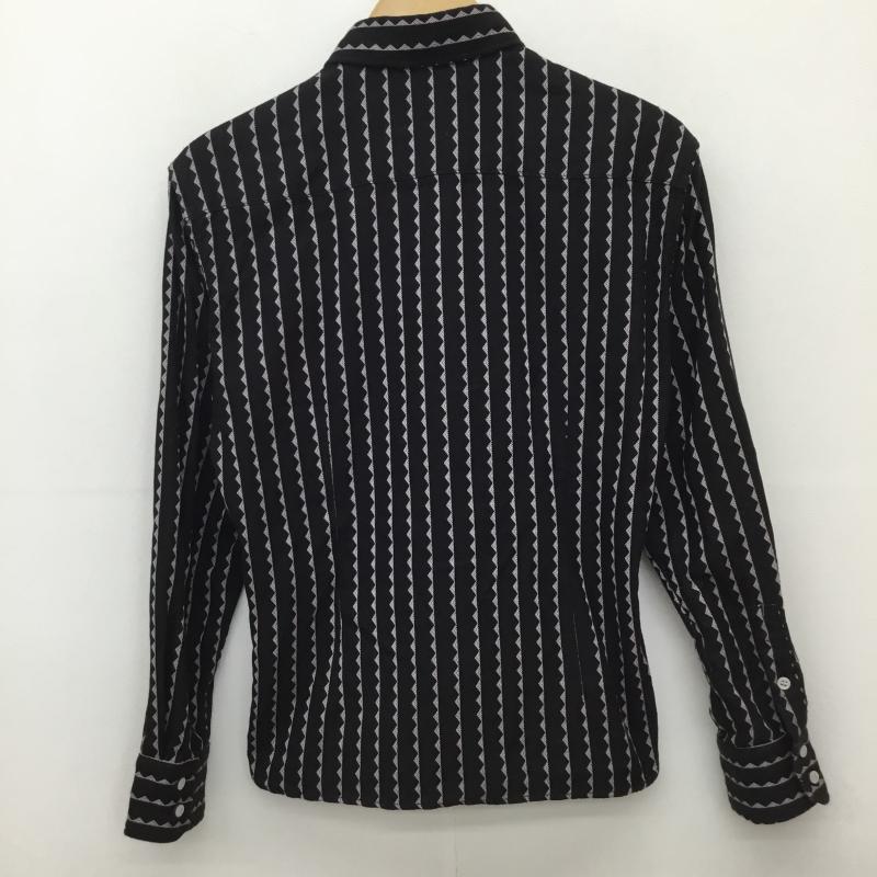 アールジェイビー R.J.B シャツ、ブラウス 長袖 36 総柄 黒 / ブラック / X 桃 / ピンク /  メンズ USED 古着 中古 10133482
