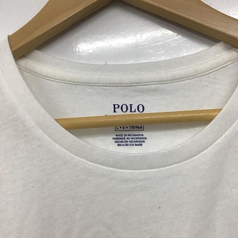 ポロラルフローレン POLO RALPH LAUREN Tシャツ 半袖 半袖カットソー プリントTシャツ クルーネックカットソー L ロゴ、文字 白 / ホワイト /  メンズ USED 古着 中古 10145678