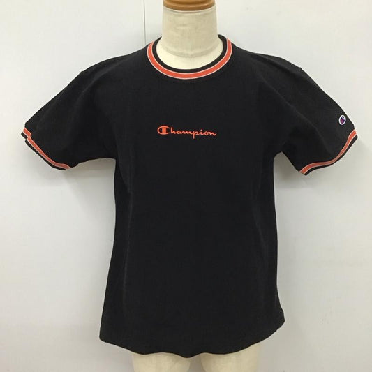 チャンピオン Champion Tシャツ 半袖 M ロゴ、文字 黒 / ブラック /  メンズ USED 古着 中古 10112004