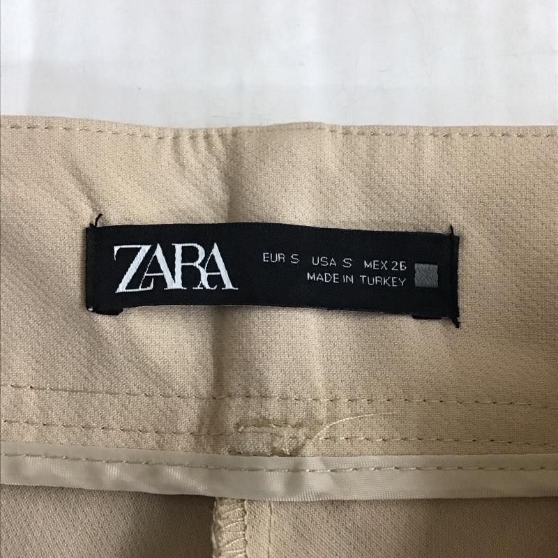 ザラ ZARA パンツ スラックス 1608 223 743 ハイウエスト テーパード S 無地 ベージュ / ベージュ /  レディース USED 古着 中古 10118474