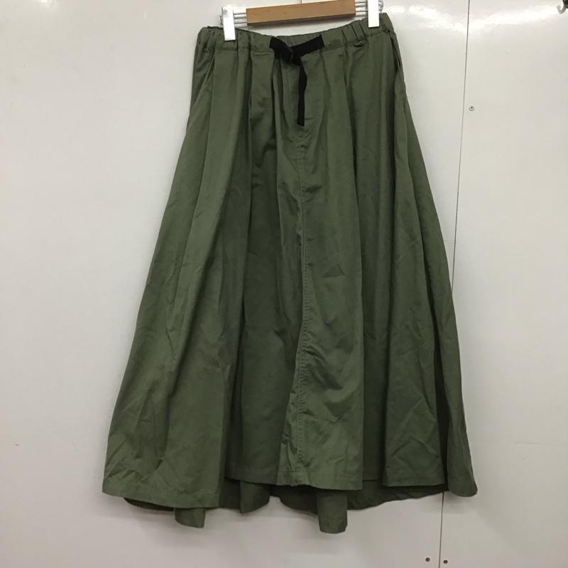 ニコアンド niko and... スカート ロングスカート ロングスカート フレアスカート カジュアルスカート 3 無地 カーキ / カーキ /  レディース USED 古着 中古 10145178