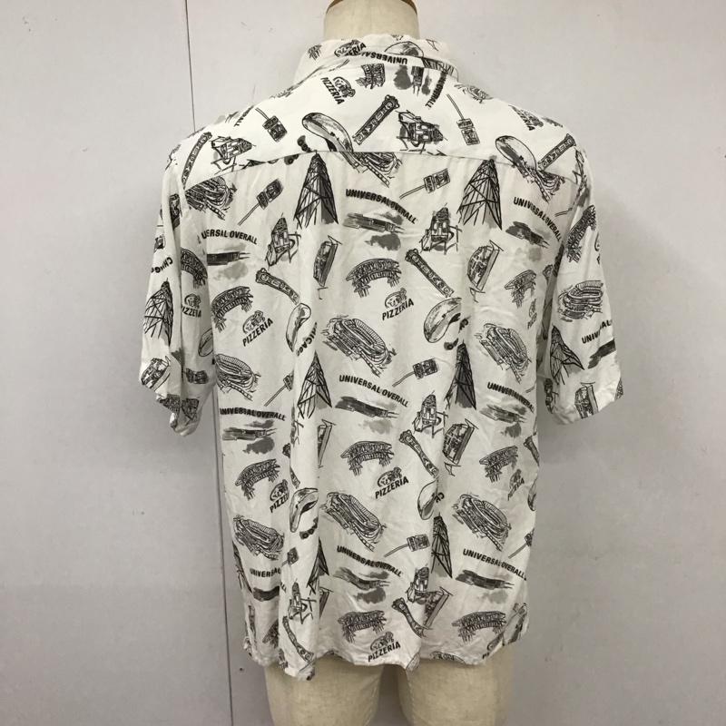 ユニバーサルオーバーオール UNIVERSAL OVERALL シャツ、ブラウス 半袖 U813168-A 胸ポケット L 総柄 白 / ホワイト /  メンズ USED 古着 中古 10116812
