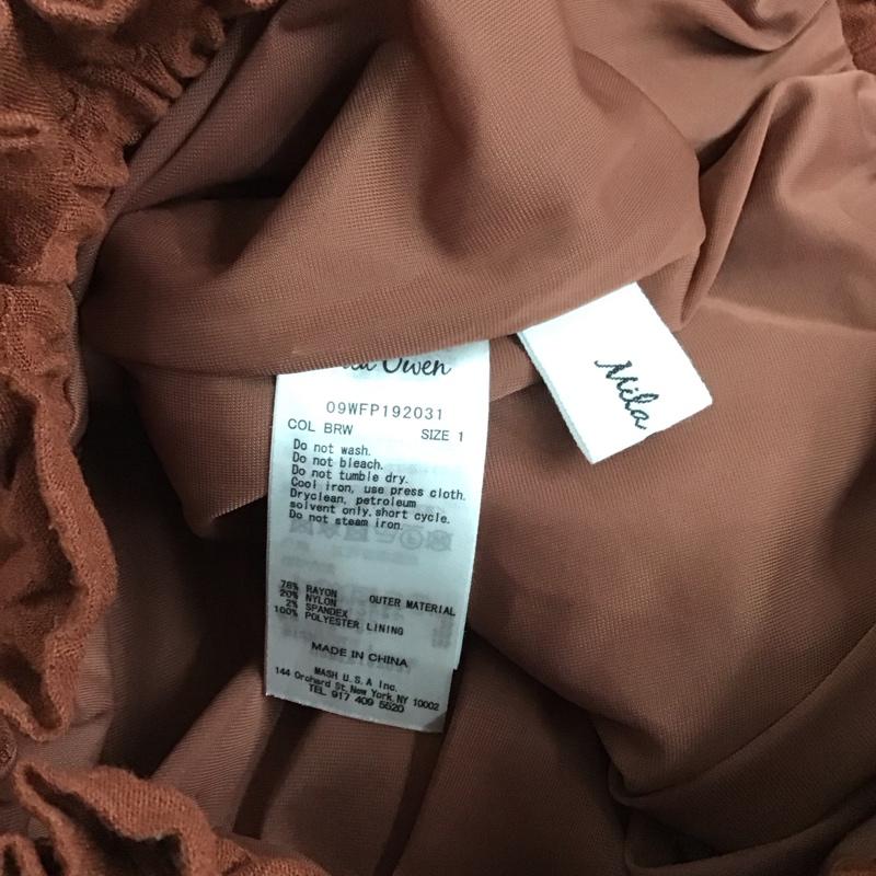 ミラオーウェン Mila Owen ボトムス ボトムス 09WFP192031 タッセル付きワイドパンツ 1 無地 茶 / ブラウン /  レディース USED 古着 中古 10129574