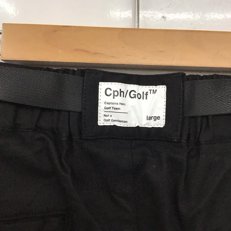 キャプテンズヘルム Captains Helm パンツ チノパン CHG24-SS-P04 クロップドパンツ ゴルフ L ロゴ、文字 黒 / ブラック /  メンズ USED 古着 中古 10113937
