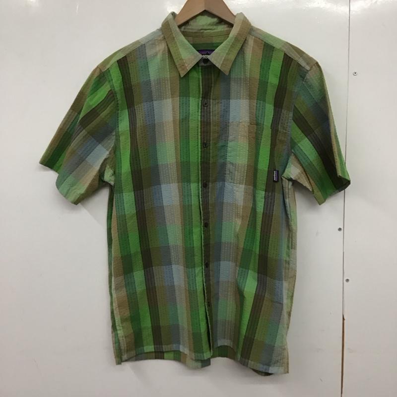 パタゴニア patagonia シャツ、ブラウス 半袖 半袖シャツ チェックシャツ カラーシャツ L チェック マルチカラー / マルチカラー /  メンズ USED 古着 中古 10149705