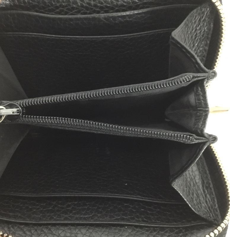 グッチ GUCCI 財布 コンパクト財布 598209 コインケース ラウンドファスナー ロゴ、文字 黒 / ブラック /  レディース USED 古着 中古 10124160