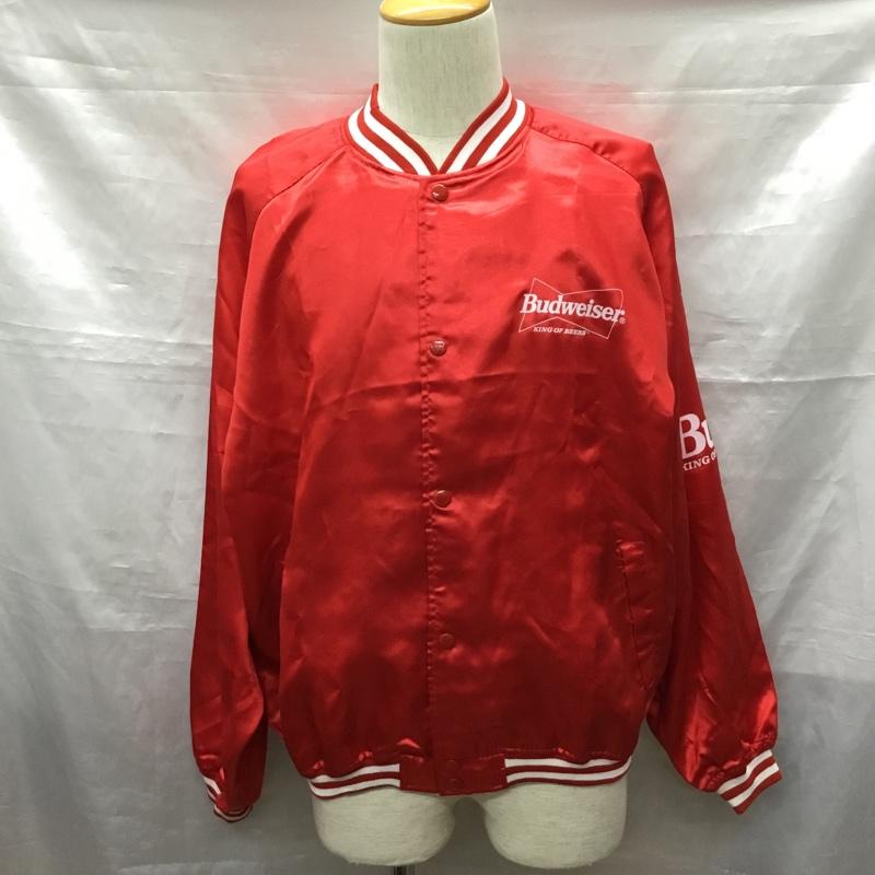 古着 USED ジャケット、上着 ジャンパー、ブルゾン Budweiser バックロゴ FREE ロゴ、文字 赤 / レッド /  メンズ USED 古着 中古 10118941