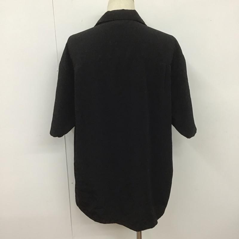 キャルトップ CALTOP シャツ、ブラウス 半袖 半袖シャツ カラーシャツ カジュアルシャツ L 無地 黒 / ブラック /  メンズ USED 古着 中古 10107183