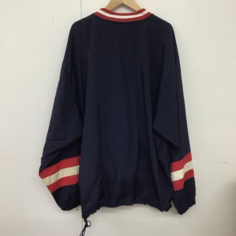 チャンピオン Champion ジャケット、上着 ジャケット、ブレザー プルオーバージャケット アウター Vネック スポーツウェア ロゴ、文字 紺 / ネイビー /  メンズ USED 古着 中古 10140122