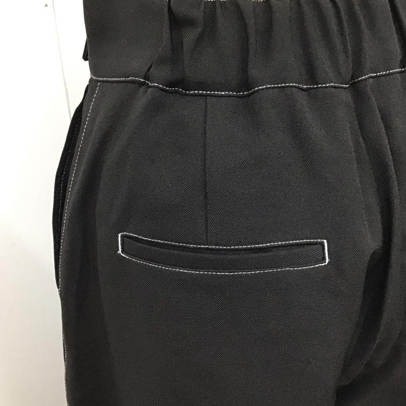 ハレ HARE ボトムス ボトムス HAL05215AD ワイドパンツ センタープレス ステッチ FREE 無地 黒 / ブラック /  レディース USED 古着 中古 10120159