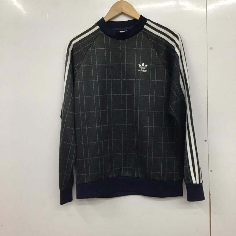 アディダス adidas トレーナー 長袖 ed7018 長袖トレーナー スポーツウェア M チェック マルチカラー / マルチカラー /  メンズ USED 古着 中古 10149951