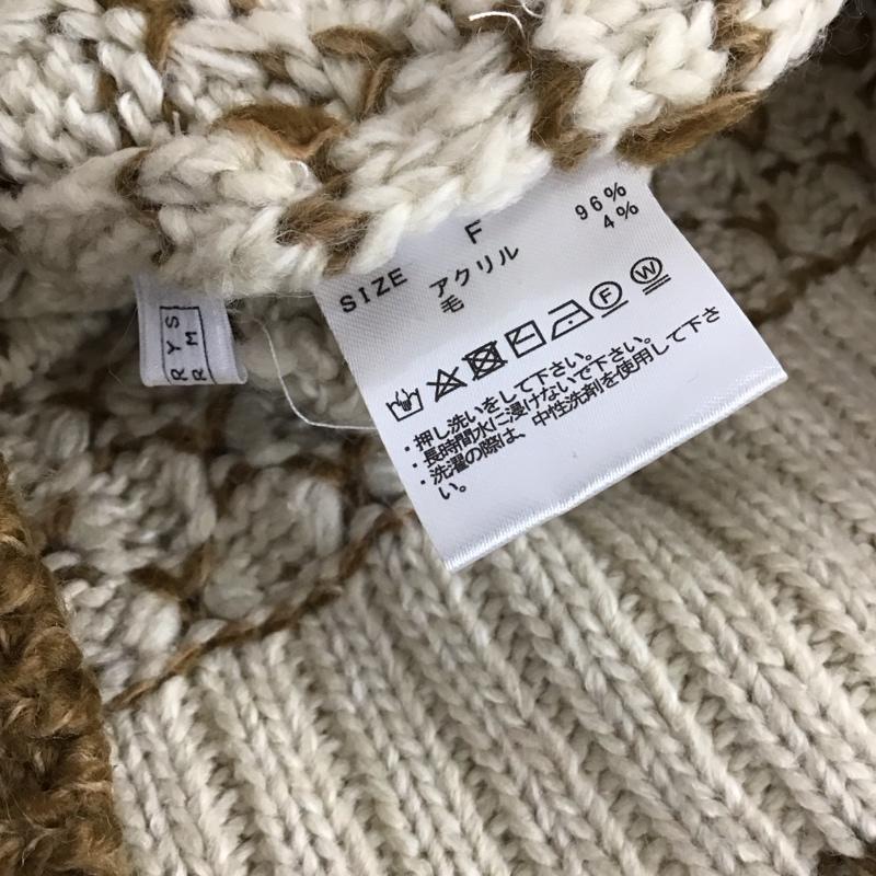 ローリーズファーム LOWRYS FARM ニット、セーター 長袖 LF621346NT 2WAY柄ショートニットプルオーバーカーディガン  茶 / ブラウン / X アイボリー / アイボリー /  レディース USED 古着 中古 10122560