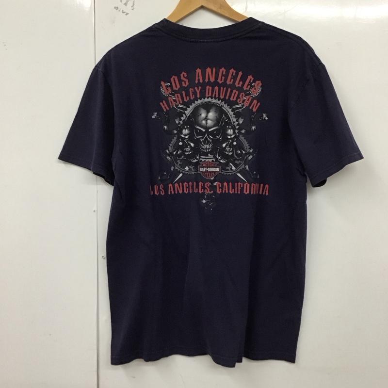 ハーレーダビッドソン Harley-Davidson Tシャツ 半袖 半袖カットソー プリントTシャツ クルーネックカットソー 2011年 L プリント 紺 / ネイビー /  メンズ USED 古着 中古 10129058