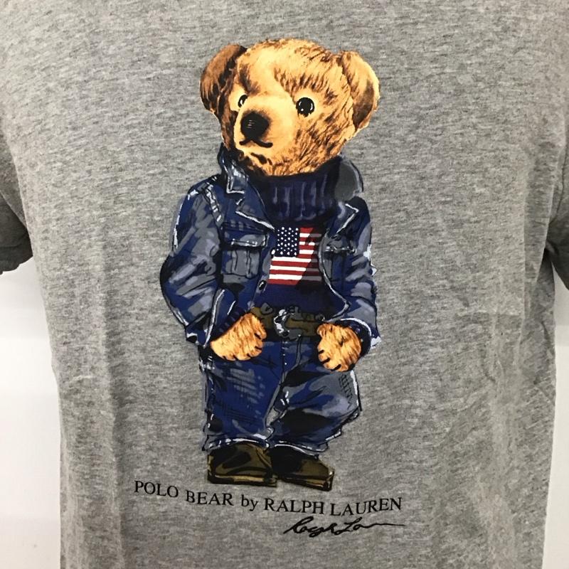 ポロラルフローレン POLO RALPH LAUREN Tシャツ 半袖 半袖カットソー プリントTシャツ クルーネックカットソー L プリント 灰 / グレー /  メンズ USED 古着 中古 10117255