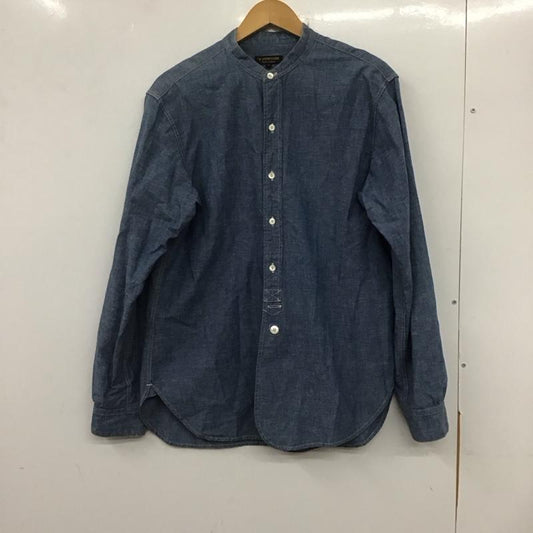 アボンタージ A VONTADE シャツ、ブラウス 長袖 長袖シャツ デニムシャツ ノーカラーシャツ M 無地 インディゴ / インディゴ /  メンズ USED 古着 中古 10134887