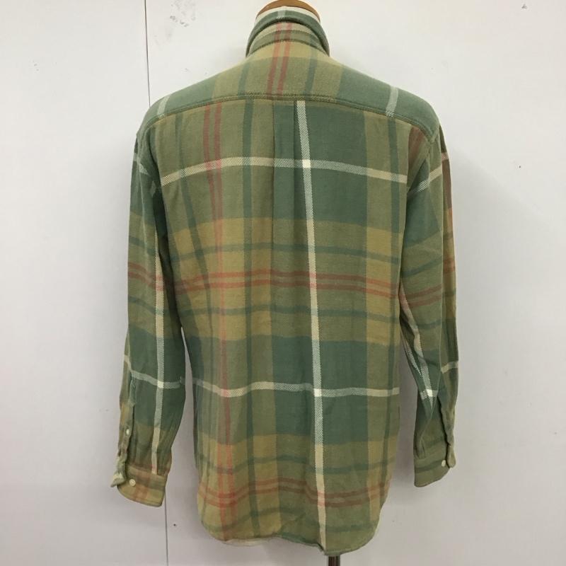 ギャップ GAP シャツ、ブラウス 長袖 ボタンダウン S チェック カーキ / カーキ / X ベージュ / ベージュ / X 白 / ホワイト / X 桃 / ピンク /  メンズ USED 古着 中古 10121343